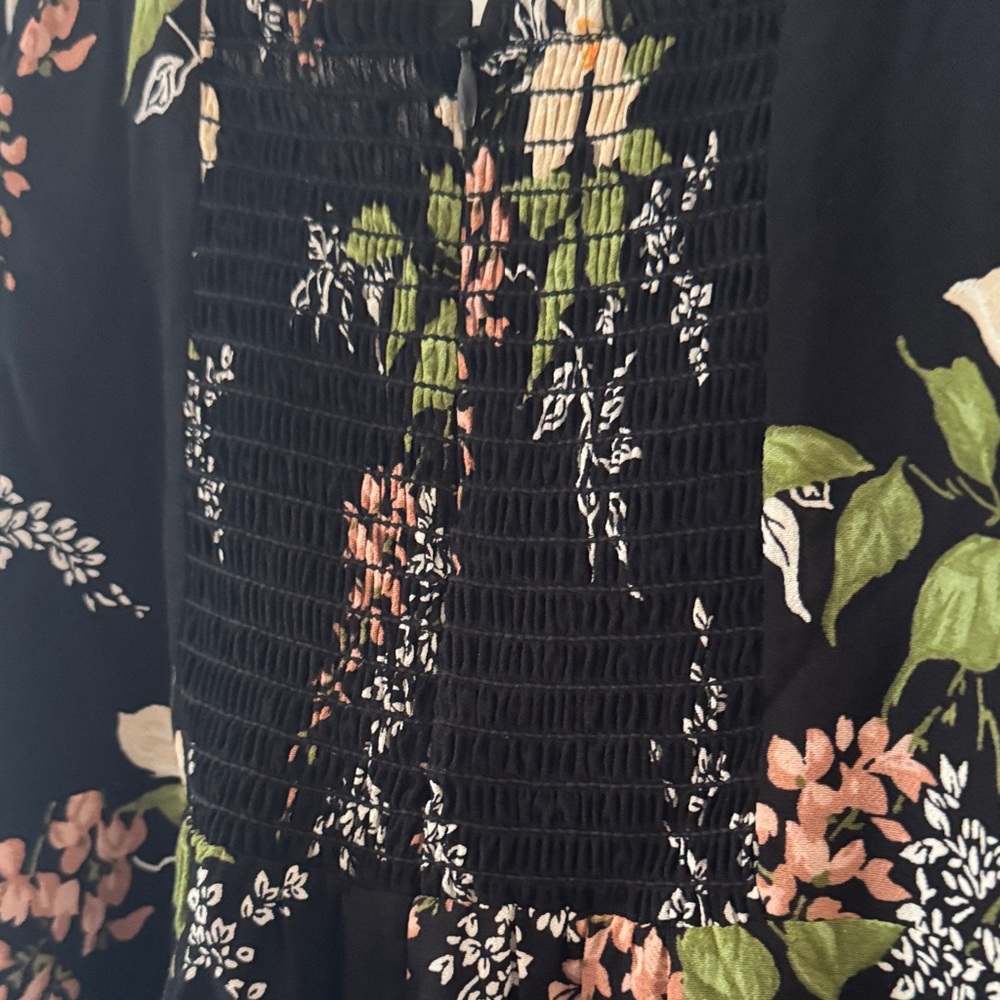 Reformation Besse Dress- Isabella Black Floral Maxi Dress - Picture 5 of 7